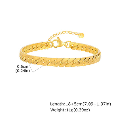 ZUPHAR Bold Gold Chain Bracelet for Men – Stainless Steel Streetwear