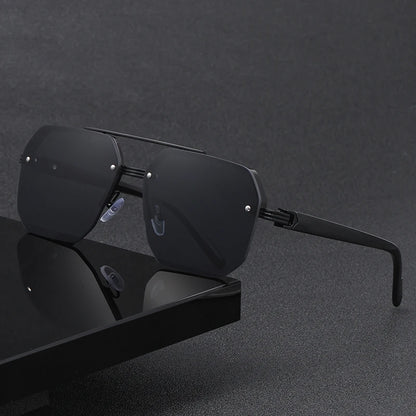 Rimless Rectangle Sunglasses — UV400 | Unisex | Women & Men