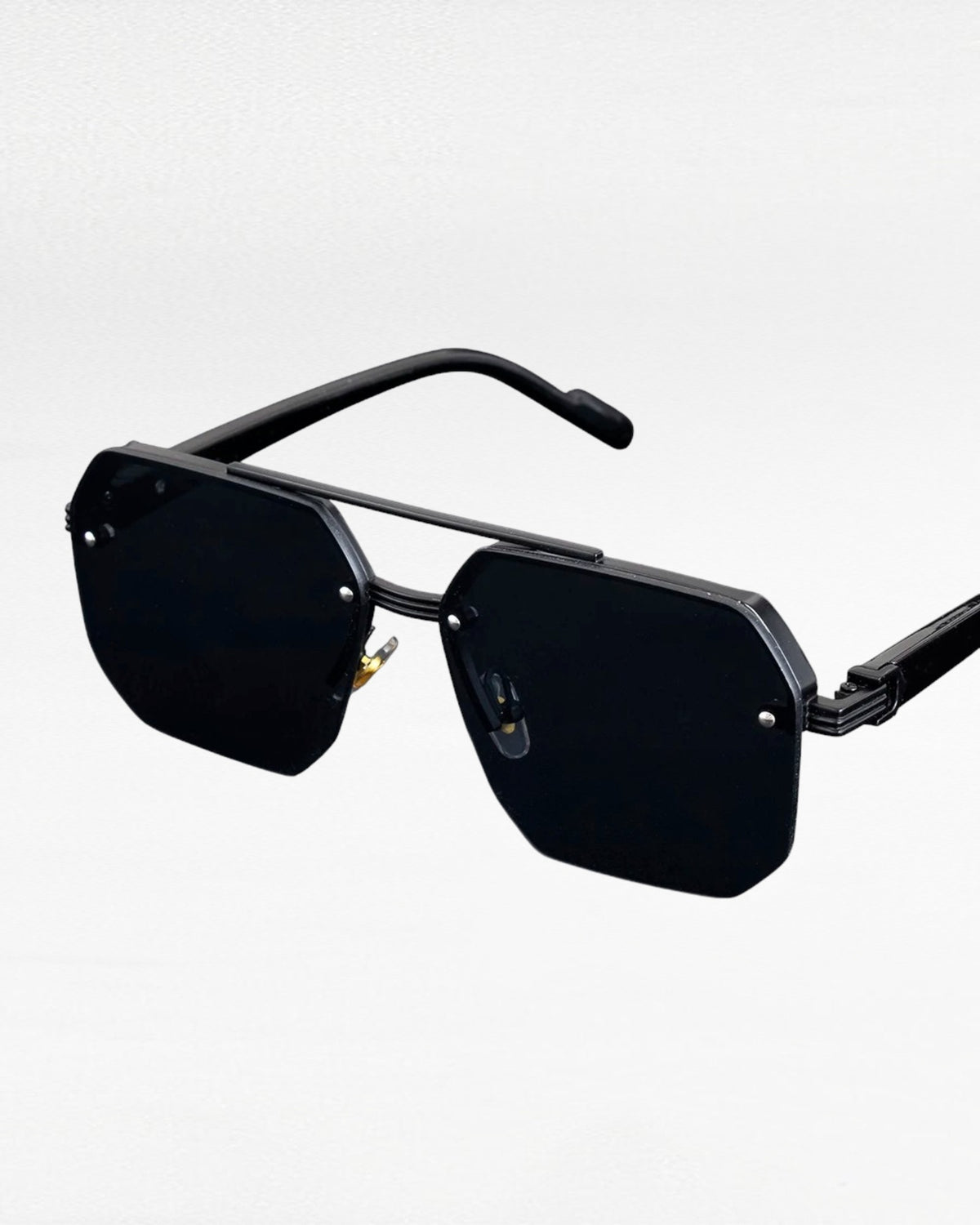 Men's Polarized Lens Sunglasses — UV Protection, Half Frame, Gradient