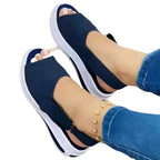 Open-Toe Platform Wedge Sandals