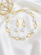Gold-Tone Simulated Pearl Jewelry Set