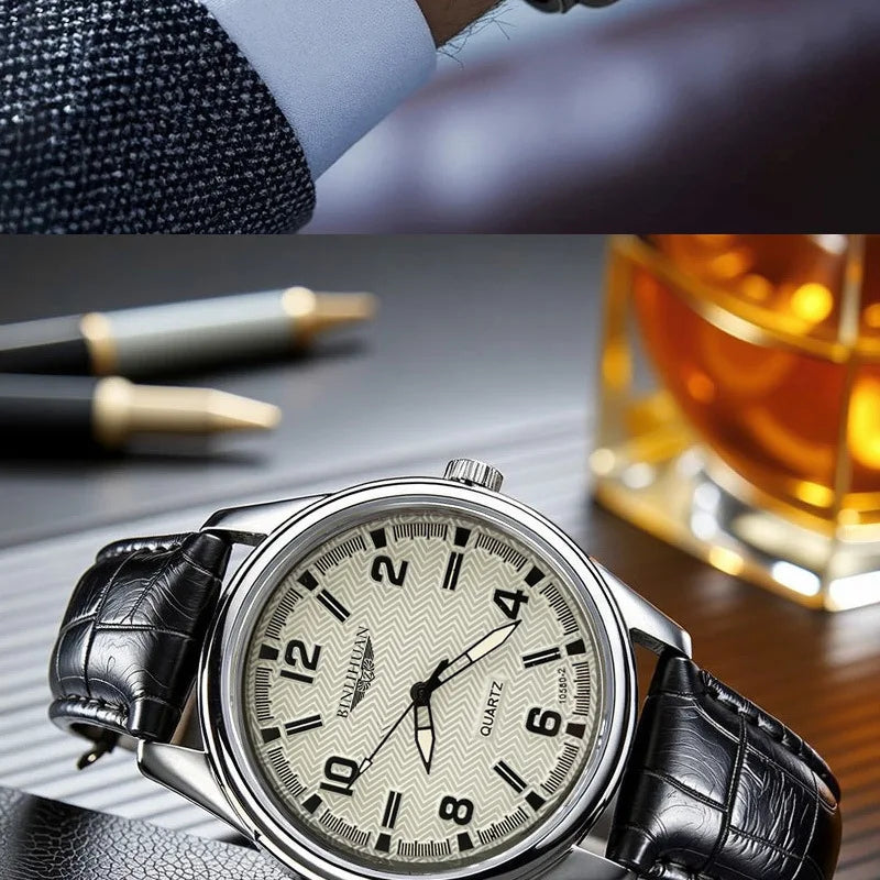 ZUPHAR™ Men’s Elegant Leather Quartz Watch