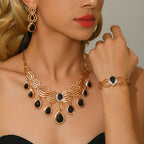 Gold-Tone Geometric Jewelry Set