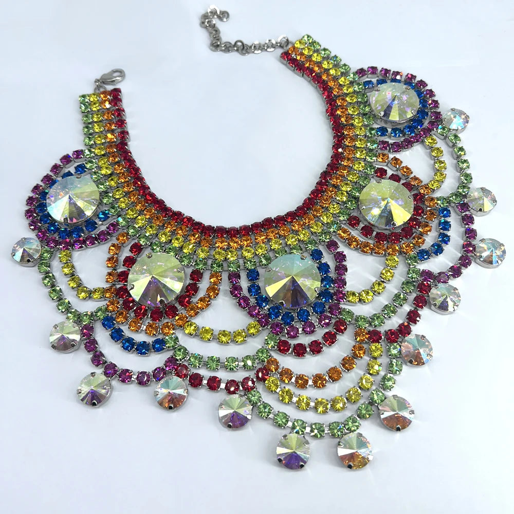 ZUPHAR™ colorful crystal jewelry set for women – rave and party accessories