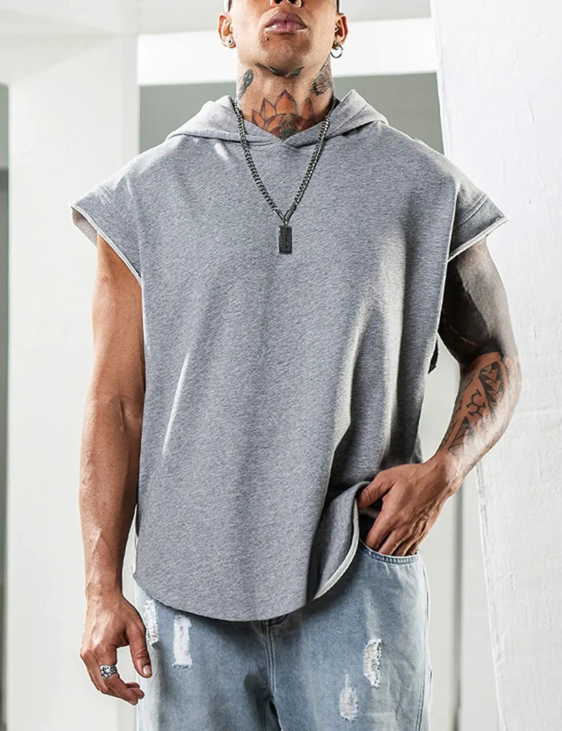 ZUPHAR™ Streetwear Sleeveless Hooded Tank Top