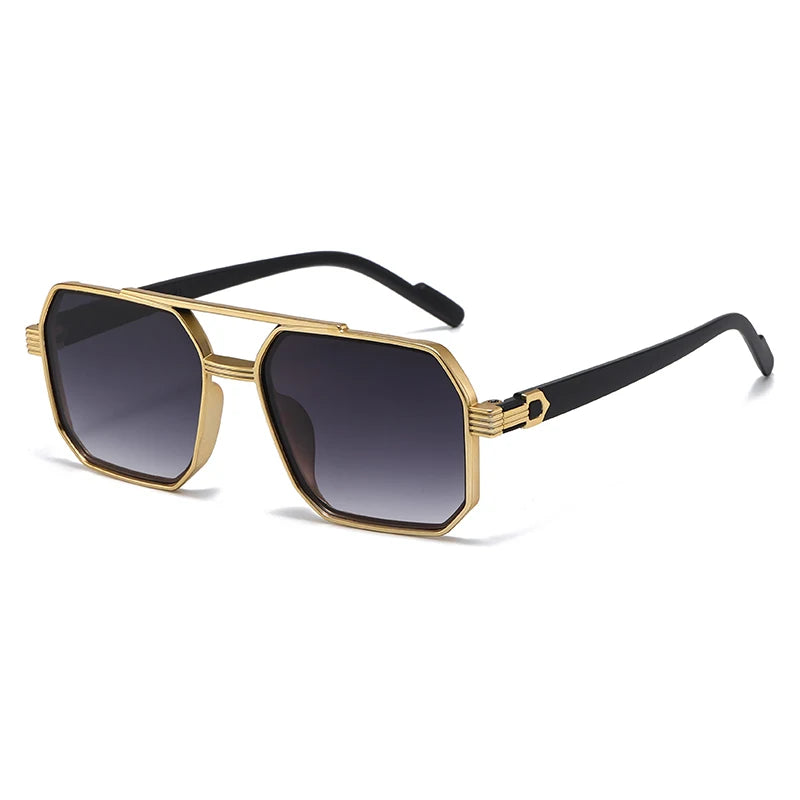 Double Beam Large Frame Sunglasses - Retro Oversized Style | Unisex UV400