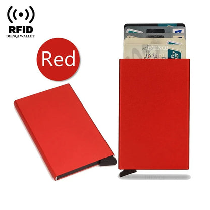 RFID Smart Pop-Up Wallet – Ultra-Slim Metal Card Holder
