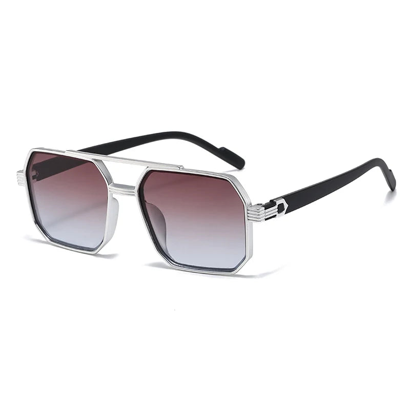 Double Beam Large Frame Sunglasses - Retro Oversized Style | Unisex UV400