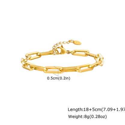 ZUPHAR Bold Gold Chain Bracelet for Men – Stainless Steel Streetwear