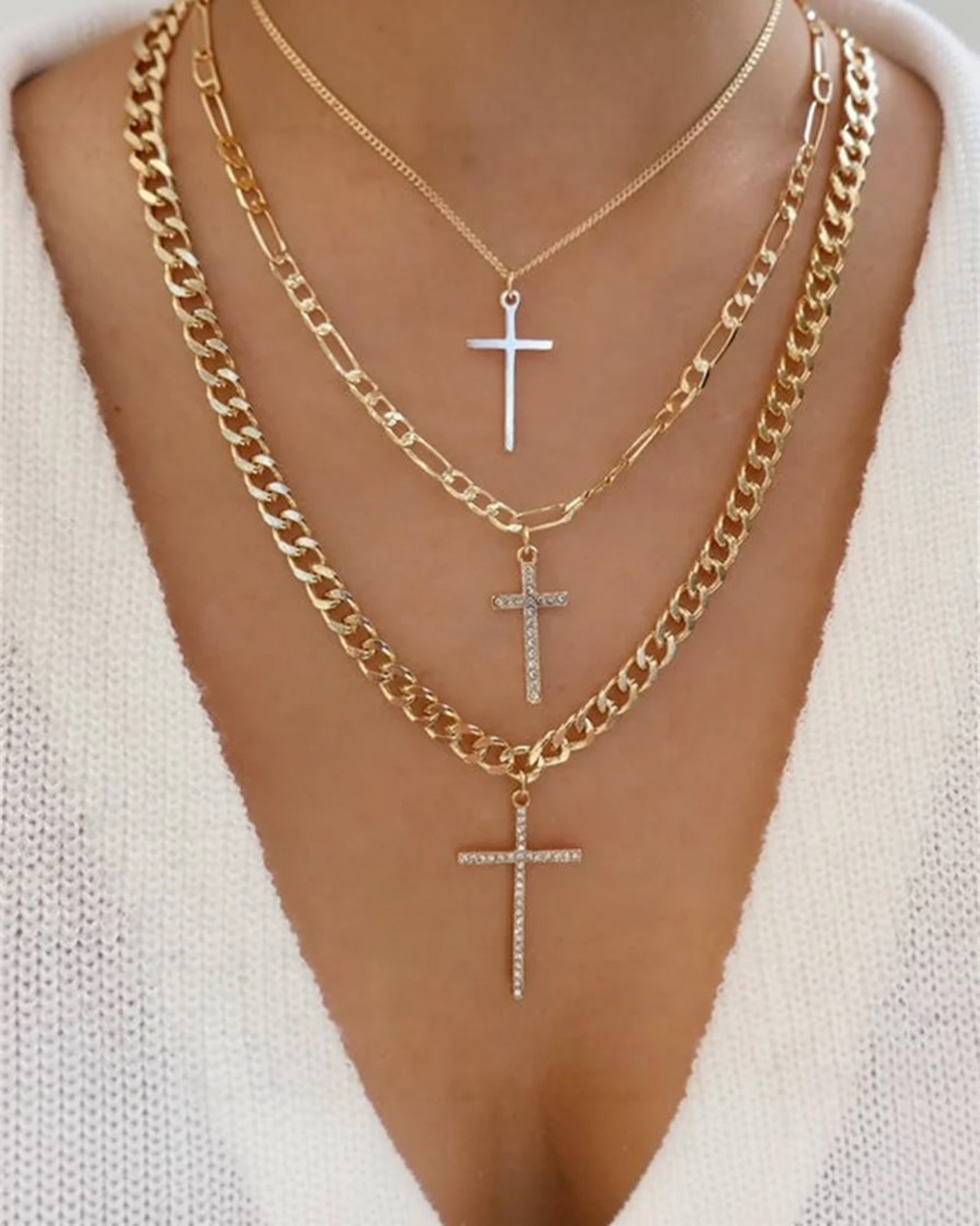Women’s Layered Heart & Coin Necklace