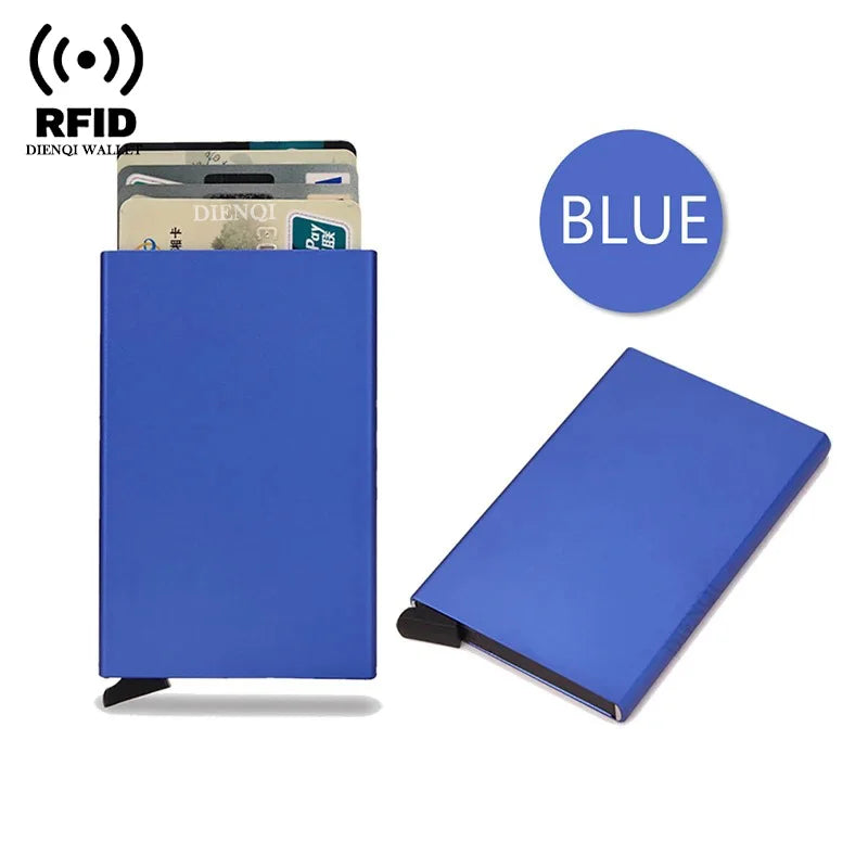 RFID Smart Pop-Up Wallet – Ultra-Slim Metal Card Holder