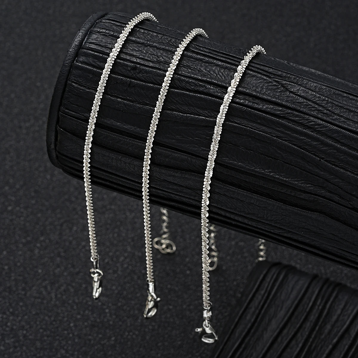 ZUPHAR Sparkling Anklet Set | 3-Piece Zircon Heart & Multilayer Chain