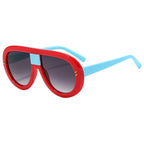 Rivet Oversized Shield Sunglasses