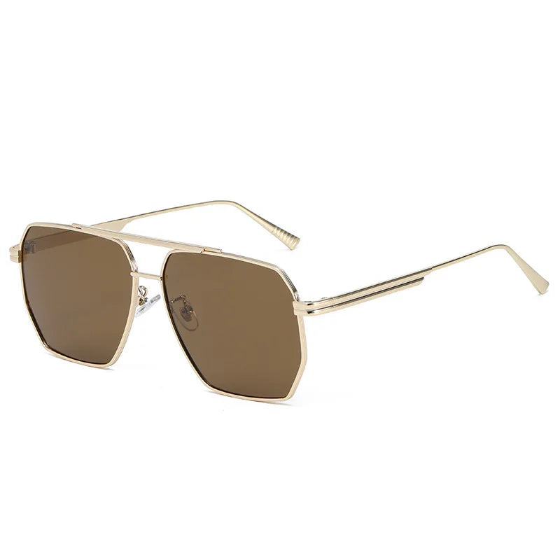 Polarized Square Metal Sunglasses