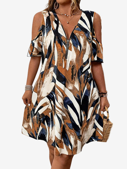ZUPHAR™ Plus Size Printed Summer Dress