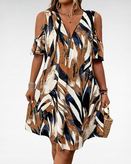 ZUPHAR™ Plus Size Printed Summer Dress