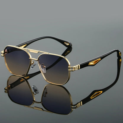 ZUPHAR™ Vintage Square Sunglasses – Double Bridge UV400 Gradient Lenses