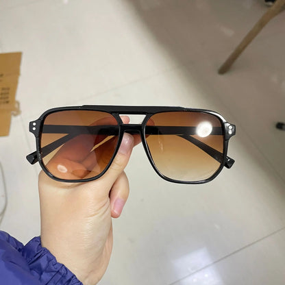 Lunettes de soleil vintage homme femme, grandes lunettes de soleil carrées homme, marque de créateur, lunettes de soleil unisexes, verres noirs, lunettes de soleil homme femme UV400