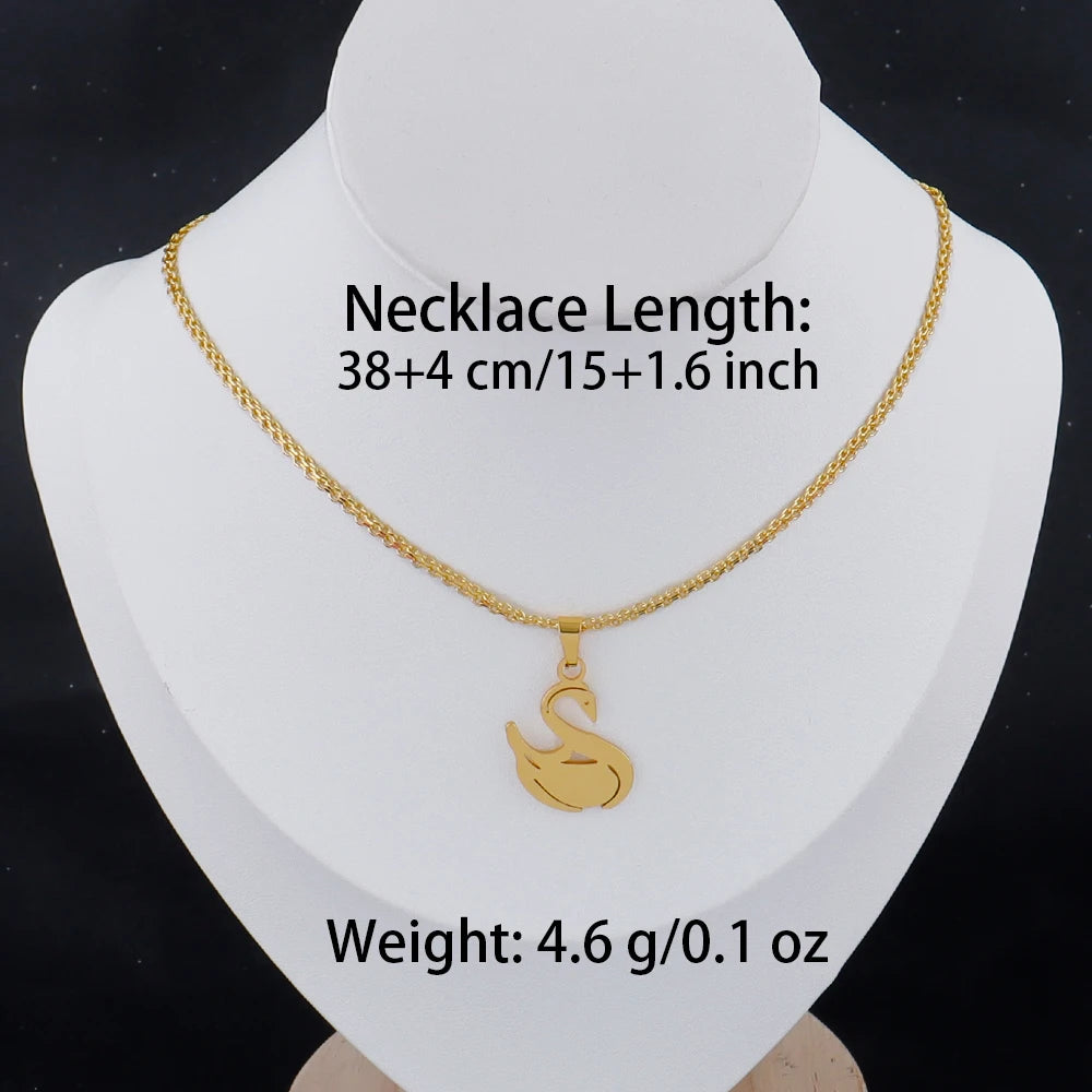 Gold Girl Silhouette Pendant Necklace - 18K Gold Plated Stainless Steel | Gift for Men & Women