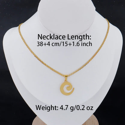 Gold Girl Silhouette Pendant Necklace - 18K Gold Plated Stainless Steel | Gift for Men & Women