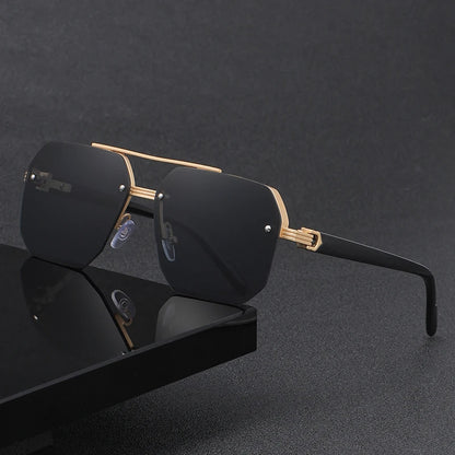 Rimless Rectangle Sunglasses — UV400 | Unisex | Women & Men