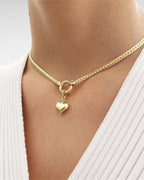 Layered Heart & Coin Necklace