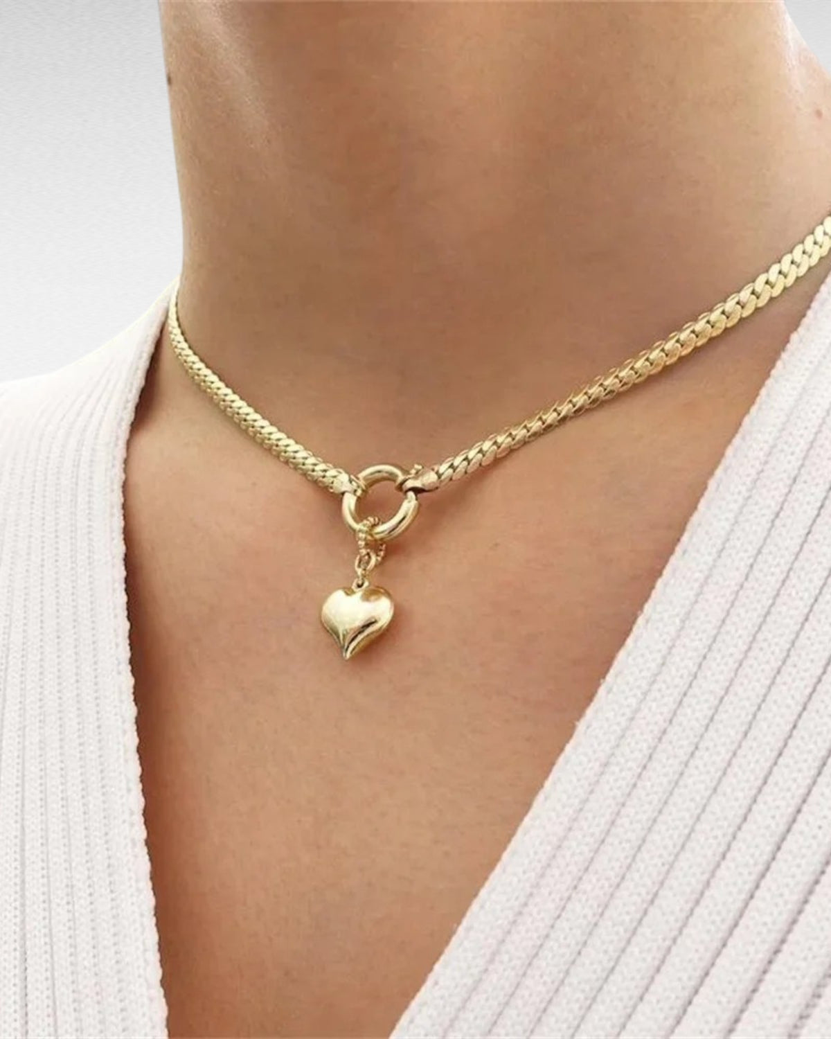 Layered Heart & Coin Necklace