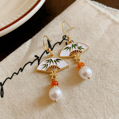 ZUPHAR™ Vintage Fan Drop Earrings – Elegant Acrylic Tassel Earrings