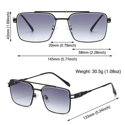 Double Bridge Cut-Edge Sunglasses UV400 — Unisex Gradient Shades | ZUPHAR