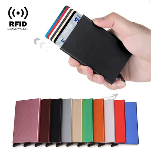RFID Smart Pop-Up Wallet – Ultra-Slim Metal Card Holder