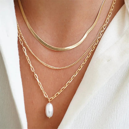 Women’s Layered Gold-Tone Heart & Coin Pendant Necklace