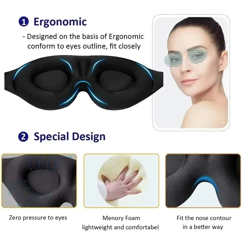 Adjustable 3D Sleep Mask for Men & Women
