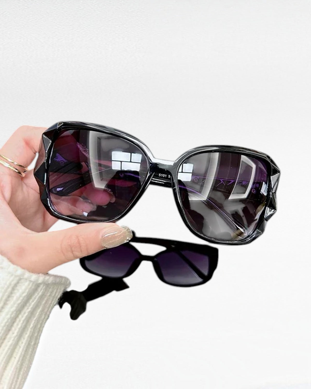 Vintage Oversized Square Sunglasses — UV400 Mirror Lens | Unisex