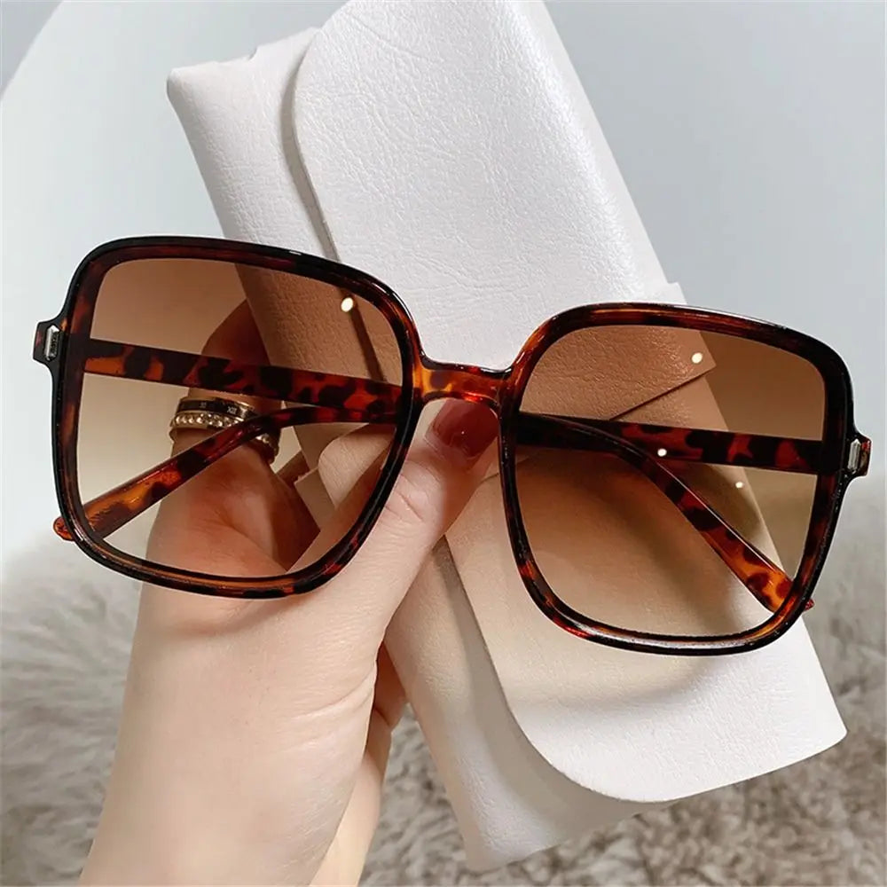 ZUPHAR™ Oversized Tortoise Square Sunglasses – UV Protection