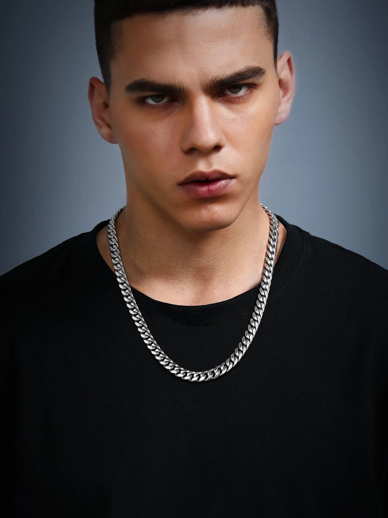 Neck Chains for Men Stainless Steel 22Inch 10MM Hip Hop Rappers Necklace Party Jewelry Mens Gifts for Dad