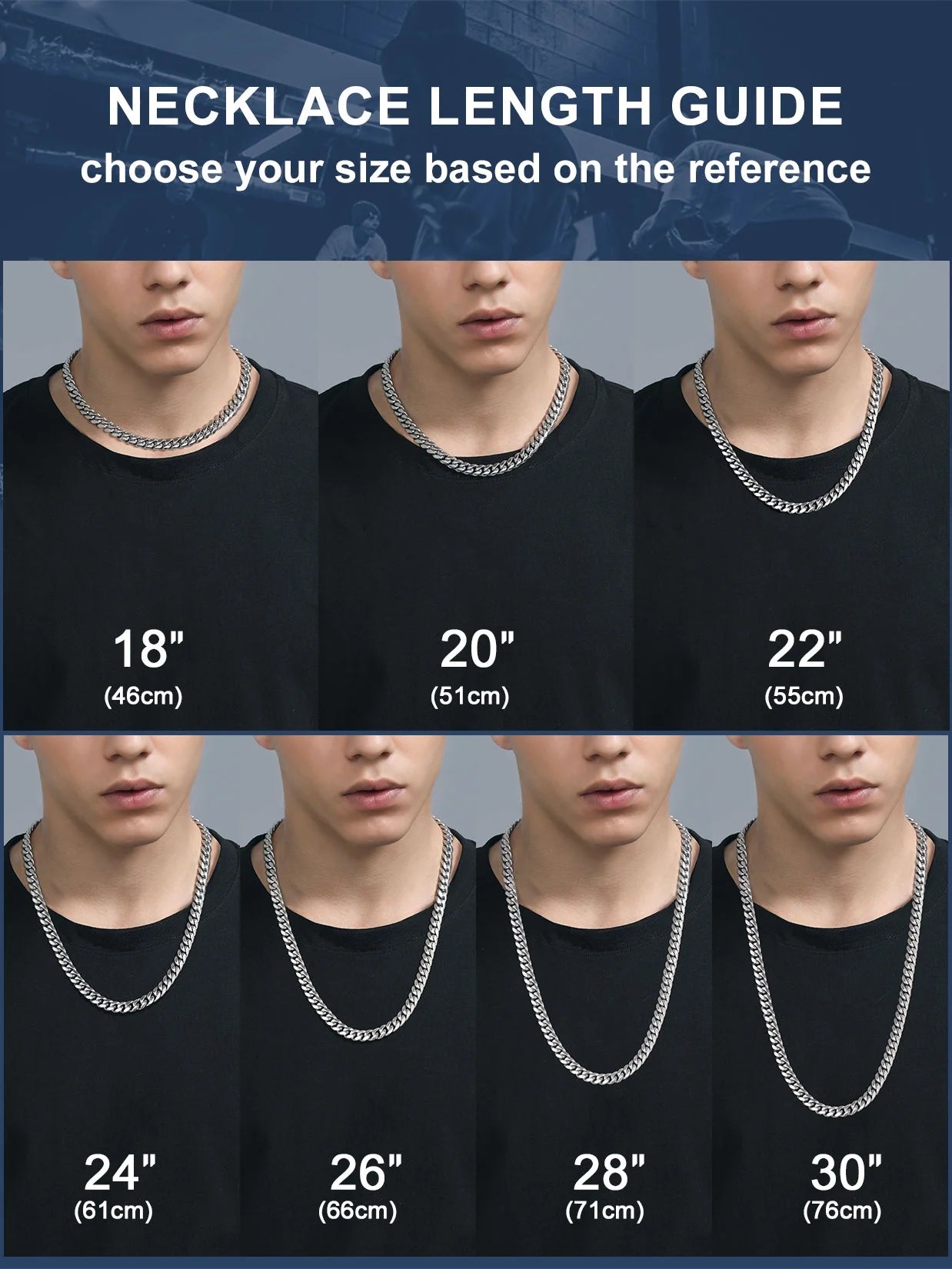Neck Chains for Men Stainless Steel 22Inch 10MM Hip Hop Rappers Necklace Party Jewelry Mens Gifts for Dad