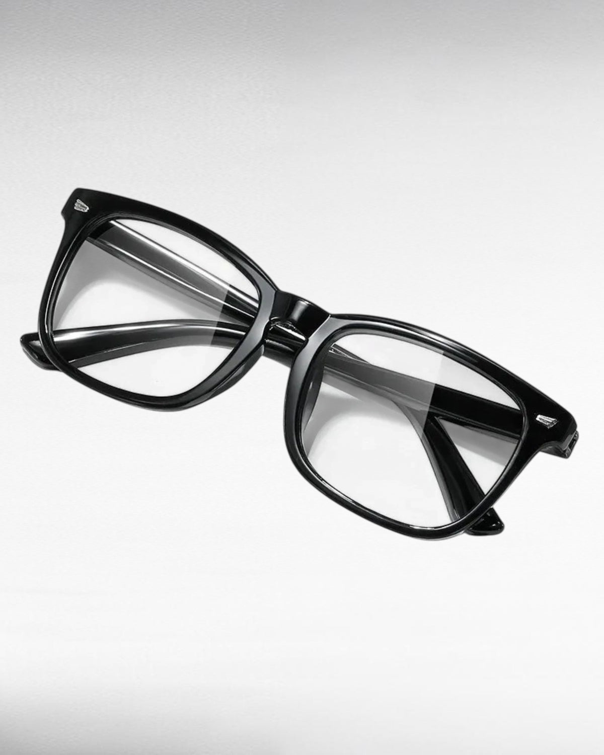 Classic unisex rectangle blue light glasses with plastic frame