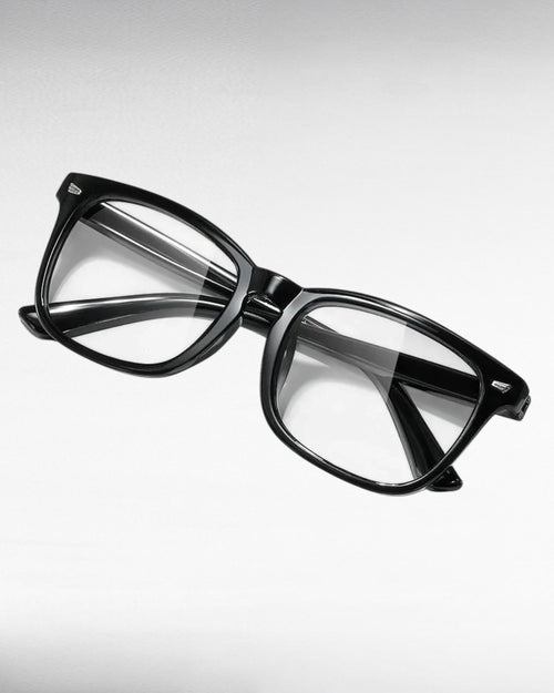 Classic unisex rectangle blue light glasses with plastic frame