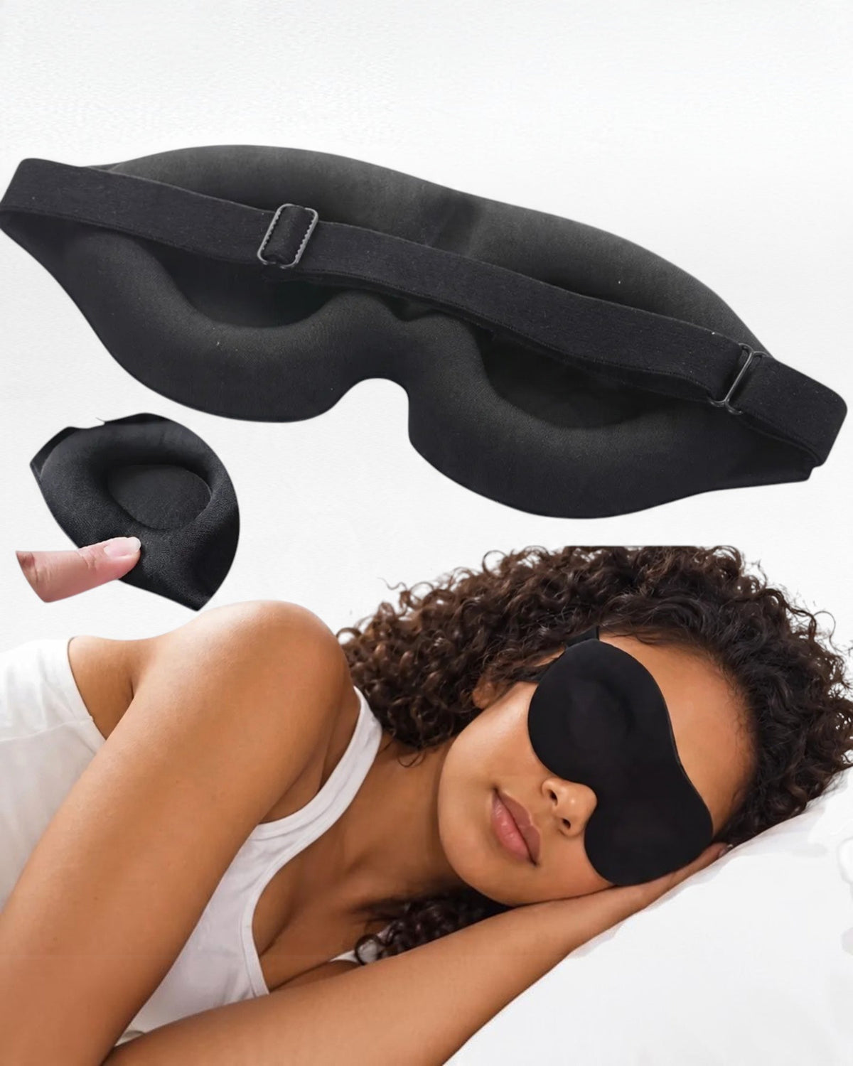 Adjustable 3D Sleep Mask for Men & Women